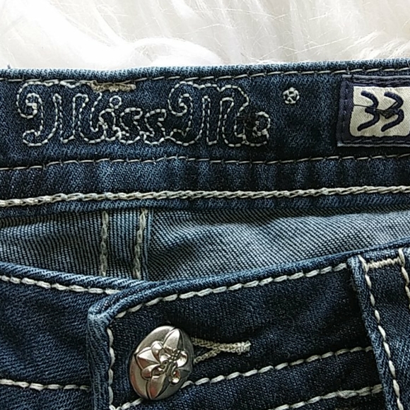Miss Me Bling & Pearls Skinny Jeans 33 Waist - Picture 3 of 8